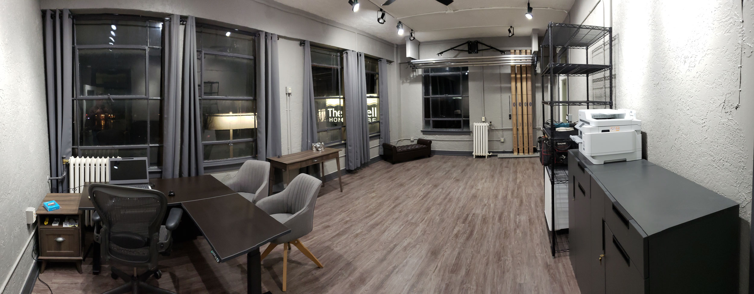 Interior of the studio just about finished.