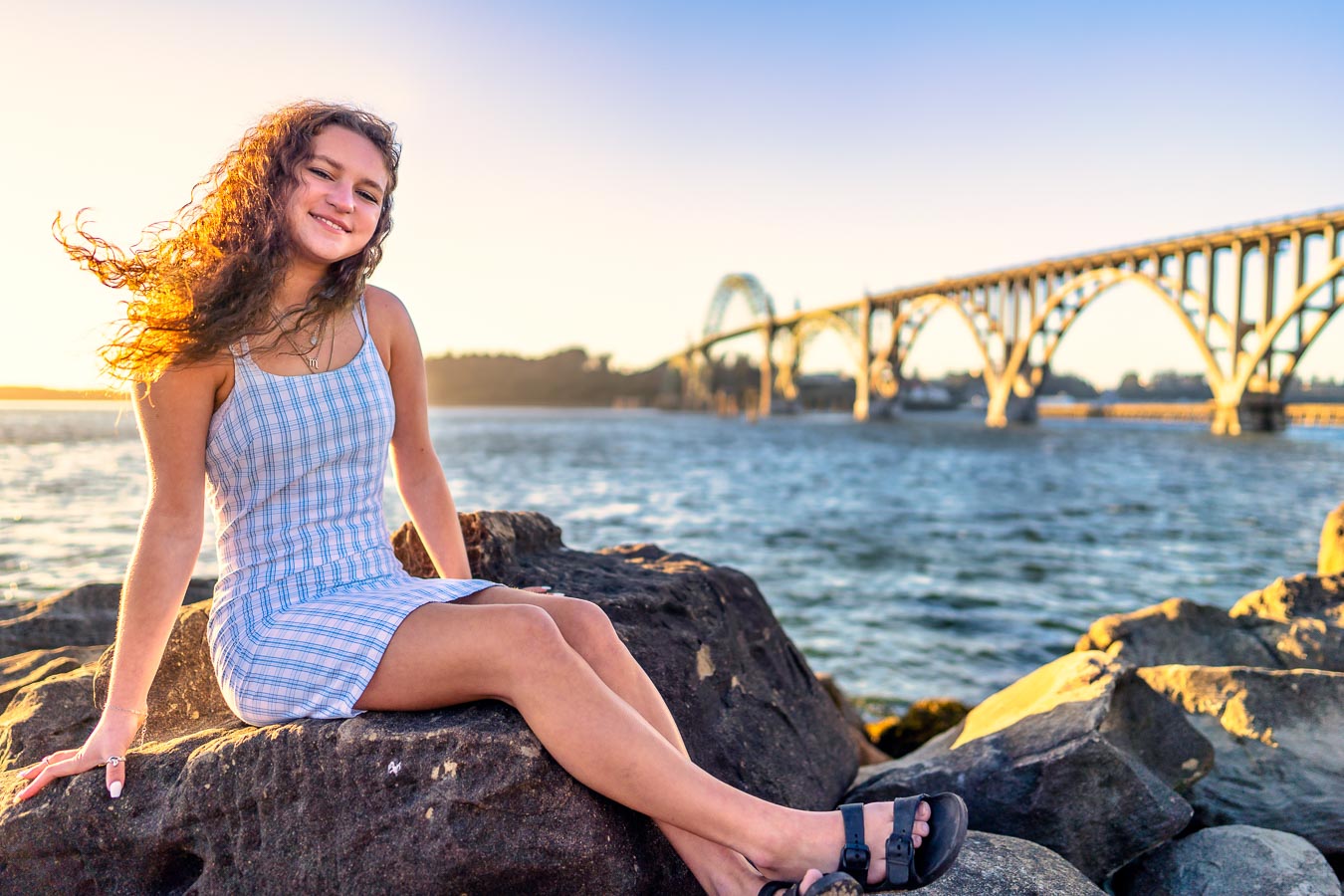 Senior portrait in a field.