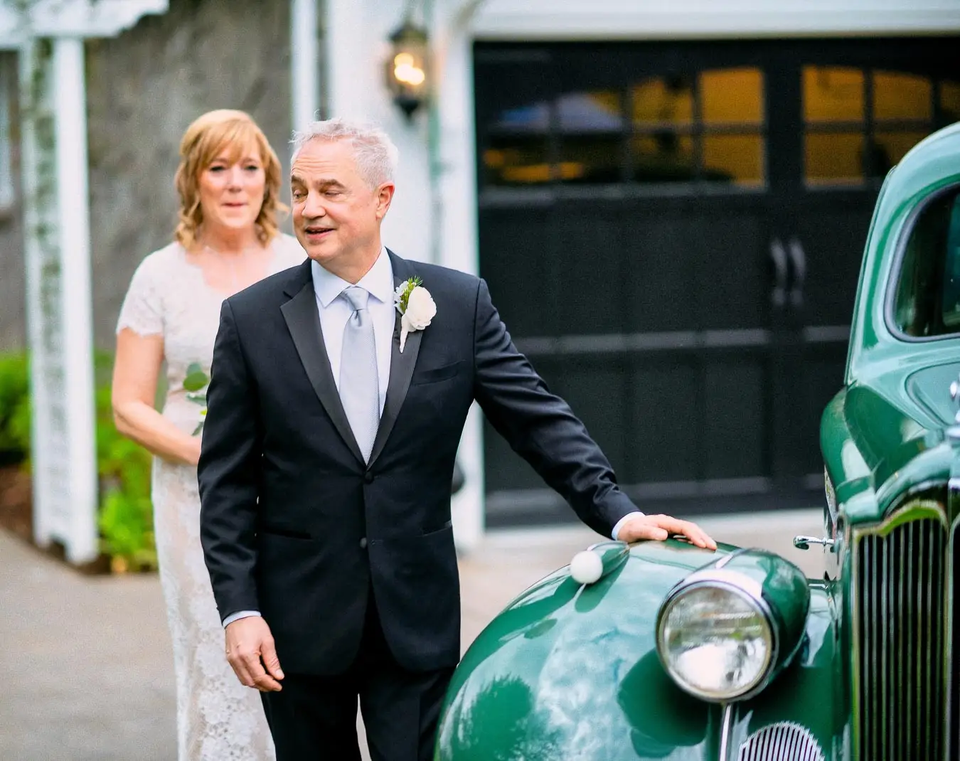 A family moment captured during a wedding day.