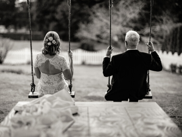 A couple enjoying private time before their wedding.